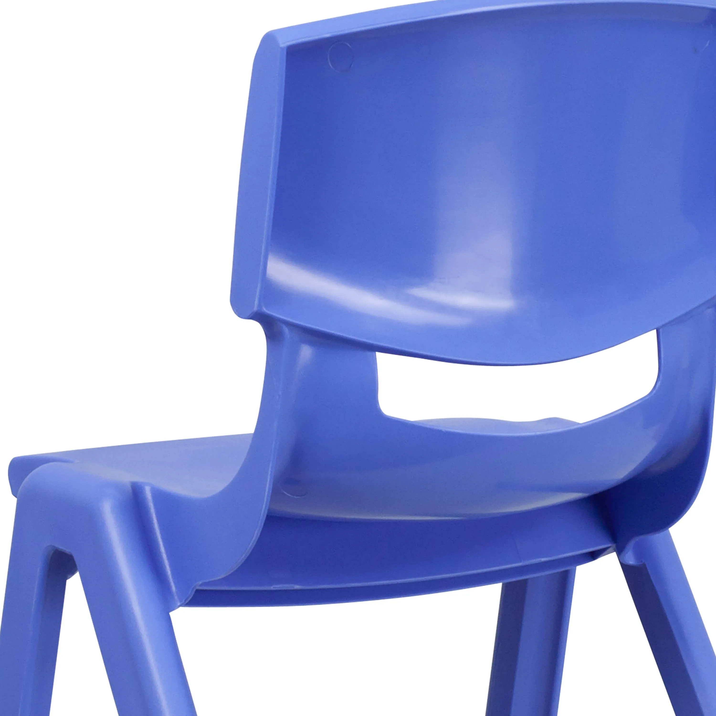 4 Pack Plastic Stackable School Chair with 15.5'' Seat Height