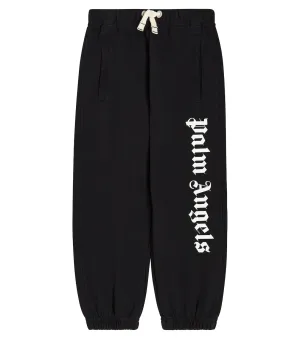 Cotton Jersey Sweatpants with Palm Angels Logo, Green