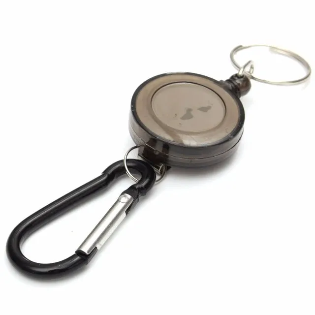 Hot Mulitifunctional Multicolor Badge Reel Retractable Keychain Recoil Yoyo Ski Pass ID Card Holder Keyring Key Chain Steel Cord