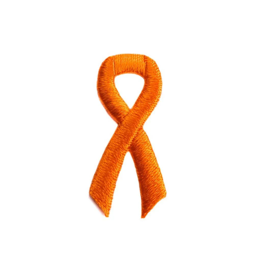 Orange Ribbon Embroidered Stick-ons - 25-pack
